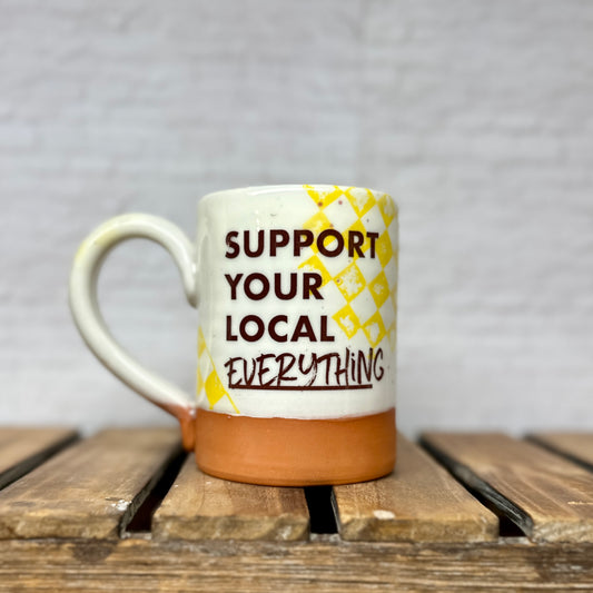 Support Local Mug - Checkered - Assorted Colors